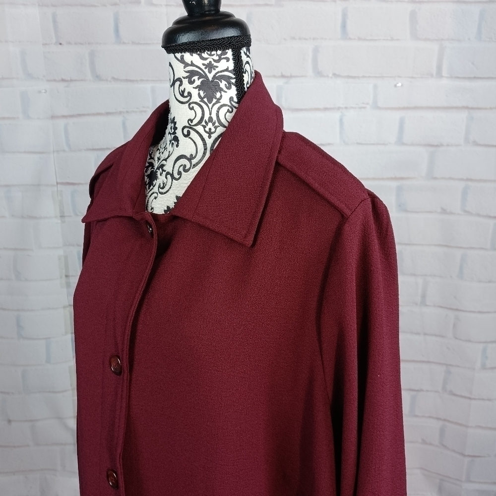 OSOS women's long sleeve stretch button front cardigan size 20 pockets NWT b24 - Picture 7 of 10